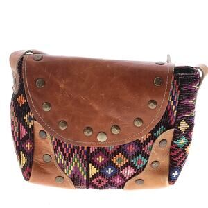 Altiplano kilim Leather Crossbody Bag